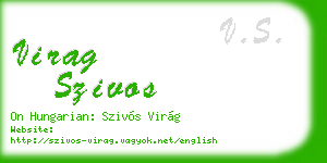 virag szivos business card